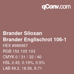 Farbcode: Brander Siloxan - Brander Englischrot 106-1 | qconv.com
