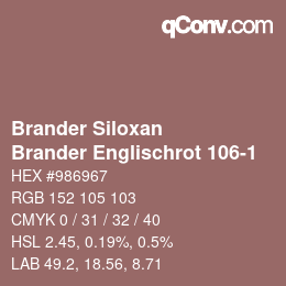 Farbcode: Brander Siloxan - Brander Englischrot 106-1 | qconv.com