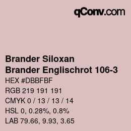 カラーコード: Brander Siloxan - Brander Englischrot 106-3 | qconv.com