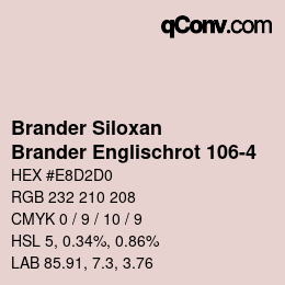 Código de color: Brander Siloxan - Brander Englischrot 106-4 | qconv.com