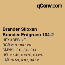 Farbcode: Brander Siloxan - Brander Erdgruen 104-2 | qconv.com