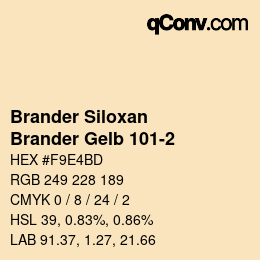 Farbcode: Brander Siloxan - Brander Gelb 101-2 | qconv.com
