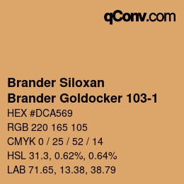 Code couleur: Brander Siloxan - Brander Goldocker 103-1 | qconv.com