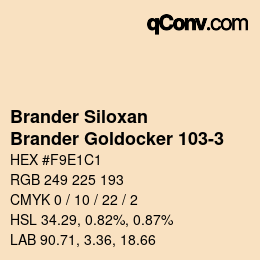 カラーコード: Brander Siloxan - Brander Goldocker 103-3 | qconv.com