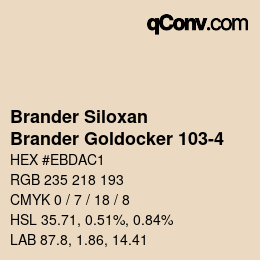 Code couleur: Brander Siloxan - Brander Goldocker 103-4 | qconv.com