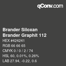 Farbcode: Brander Siloxan - Brander Graphit 112 | qconv.com