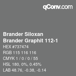Farbcode: Brander Siloxan - Brander Graphit 112-1 | qconv.com