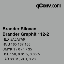 カラーコード: Brander Siloxan - Brander Graphit 112-2 | qconv.com