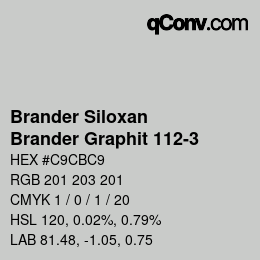 カラーコード: Brander Siloxan - Brander Graphit 112-3 | qconv.com