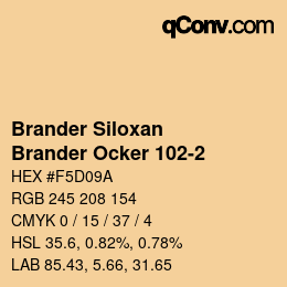 Color code: Brander Siloxan - Brander Ocker 102-2 | qconv.com