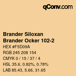 カラーコード: Brander Siloxan - Brander Ocker 102-2 | qconv.com