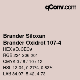 Farbcode: Brander Siloxan - Brander Oxidrot 107-4 | qconv.com