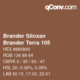 Code couleur: Brander Siloxan - Brander Terra 105 | qconv.com