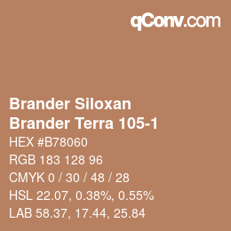 カラーコード: Brander Siloxan - Brander Terra 105-1 | qconv.com