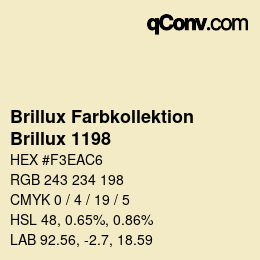 Code couleur: Brillux Farbkollektion - Brillux 1198 | qconv.com