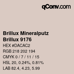 Code couleur: Brillux Mineralputz - Brillux 9176 | qconv.com