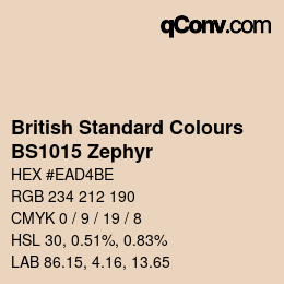 カラーコード: British Standard Colours - BS1015 Zephyr | qconv.com