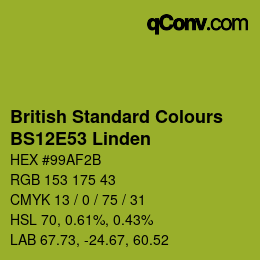 カラーコード: British Standard Colours - BS12E53 Linden | qconv.com