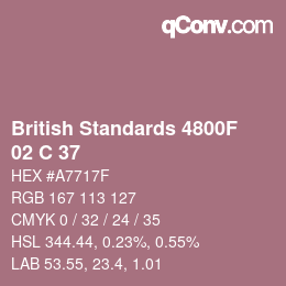 Farbcode: British Standards 4800F - 02 C 37 | qconv.com