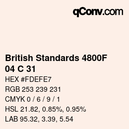 Farbcode: British Standards 4800F - 04 C 31 | qconv.com