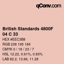 Farbcode: British Standards 4800F - 04 C 33 | qconv.com