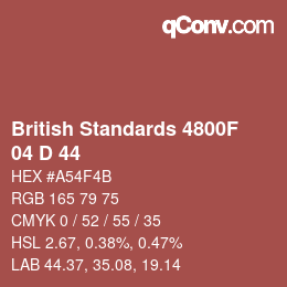 カラーコード: British Standards 4800F - 04 D 44 | qconv.com