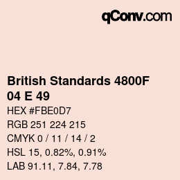 カラーコード: British Standards 4800F - 04 E 49 | qconv.com