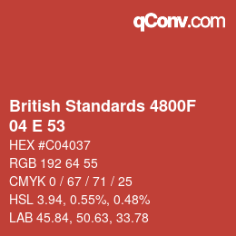 Código de color: British Standards 4800F - 04 E 53 | qconv.com