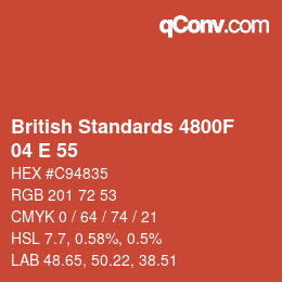 カラーコード: British Standards 4800F - 04 E 55 | qconv.com