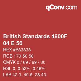 カラーコード: British Standards 4800F - 04 E 56 | qconv.com