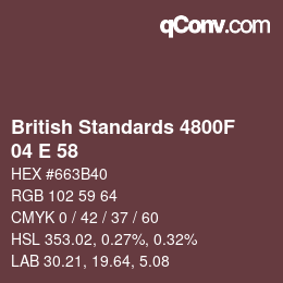 カラーコード: British Standards 4800F - 04 E 58 | qconv.com