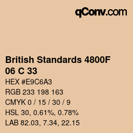 Código de color: British Standards 4800F - 06 C 33 | qconv.com