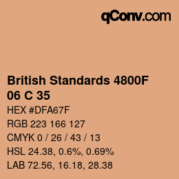 カラーコード: British Standards 4800F - 06 C 35 | qconv.com