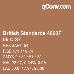 Farbcode: British Standards 4800F - 06 C 37 | qconv.com