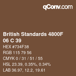 カラーコード: British Standards 4800F - 06 C 39 | qconv.com