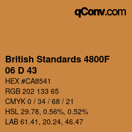 カラーコード: British Standards 4800F - 06 D 43 | qconv.com