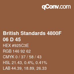 カラーコード: British Standards 4800F - 06 D 45 | qconv.com