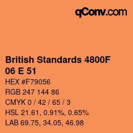 カラーコード: British Standards 4800F - 06 E 51 | qconv.com