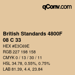 カラーコード: British Standards 4800F - 08 C 33 | qconv.com