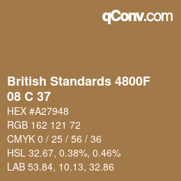 Code couleur: British Standards 4800F - 08 C 37 | qconv.com