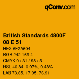 Código de color: British Standards 4800F - 08 E 51 | qconv.com