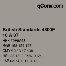 Código de color: British Standards 4800F - 10 A 07 | qconv.com