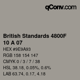 Code couleur: British Standards 4800F - 10 A 07 | qconv.com