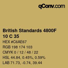 Código de color: British Standards 4800F - 10 C 35 | qconv.com