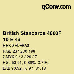 カラーコード: British Standards 4800F - 10 E 49 | qconv.com