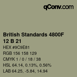 Código de color: British Standards 4800F - 12 B 21 | qconv.com