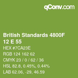 Código de color: British Standards 4800F - 12 E 55 | qconv.com