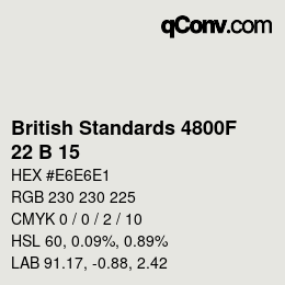 Código de color: British Standards 4800F - 22 B 15 | qconv.com