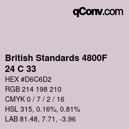 Código de color: British Standards 4800F - 24 C 33 | qconv.com