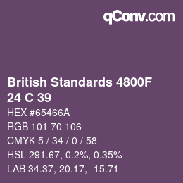 カラーコード: British Standards 4800F - 24 C 39 | qconv.com